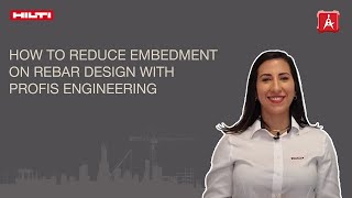 How to reduce embedment on rebar design with PROFIS Engineering [upl. by Swehttam798]