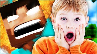 HEROBRINE vs THE SCAREDEST KID ON MINECRAFT Minecraft Trolling [upl. by Enelear292]