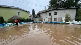 Woda przybiera w bardzo szybkim tempie 😱😱 Powódź Złotoryja 2024 1509🌊 [upl. by Goltz998]