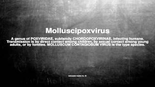 Medical vocabulary What does Molluscipoxvirus mean [upl. by Okin720]