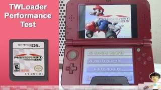 3DS TWLoader Test Mario Kart DS Load Times and Performance Off SD Card [upl. by Abernon]