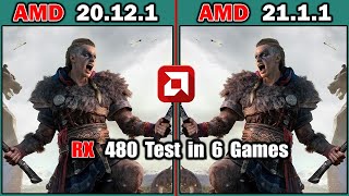 AMD Driver 20121 vs 2111 Test in 6 Games RX 480 in 2021 1080p [upl. by Martineau]