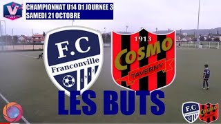 SAMEDI 21 OCTOBRE U14 D1 FC FRANCONVILLE  COSMO TAVERNY FC LES BUTS [upl. by Joung950]