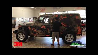 Custom Printed Camo Install  3M Wrap Film [upl. by Eigna251]