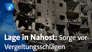 Sorge um Sicherheitslage im Nahen Osten [upl. by Eelrihs514]