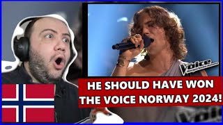 Lavrans Svendsen  I Lost a Friend FINNEAS  FINALE  The Voice Norway 2024 Utlendings Reaksjon 🇳🇴 [upl. by Atterrol]