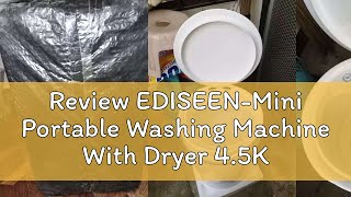 Review EDISEENMini Portable Washing Machine With Dryer 45Kg Automatic Blue Light Sterilization Fo [upl. by Naro]