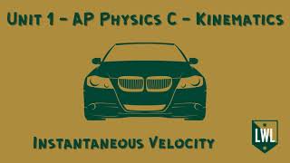 Unit 1  AP Physics C  Kinematics  Instantaneous Velocity [upl. by Immaj222]