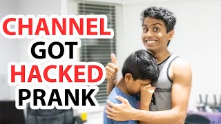 CHANNEL GOT HACKED  PRANK❗ LITTLE BROTHER CRIED 😭😂  VelBros Tamil [upl. by Deevan]