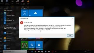 Fix Your system requires SMB2 or higher error on Windows 10 [upl. by Adnoraj]