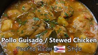 Pollo Guisado Puertorriqueño how to make Puerto Rican style Chicken Stew [upl. by Destinee]