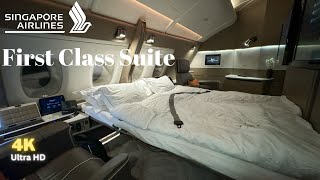 World Best First Class Singapore Airlines First Class Suite on A380 with Double Bed [upl. by Enneirb]