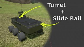 Random Stuff  Slide Rail Turret Concept UE4 Splines [upl. by Noroj]