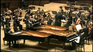 Mozart Concert for 3 pianos Argerich Gulda bros Arming NJPO [upl. by Damle]