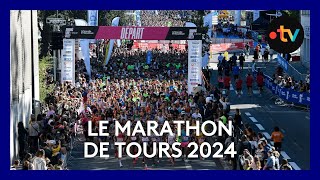 Marathon de Tours 2024  vivez toutes les arrivées en direct sur la ligne [upl. by Airdnaz]