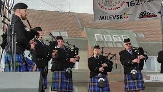 Blue squadron pipe band v Milevsku 1022024 [upl. by Furlani]