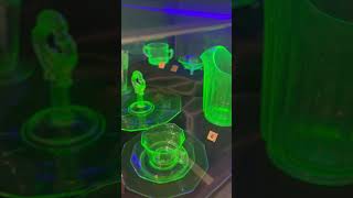 Uranium Glass in the local museum💚 [upl. by Nagah]