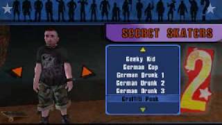 tony hawk underground 2 all characters [upl. by Werda479]