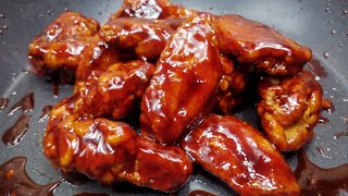 EXTRA CRISPY DELICIOUS and SUPER EASY HONEY BBQ CHICKEN WINGS RECIPE [upl. by Pages200]