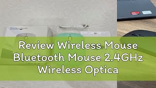 Review Wireless Mouse Bluetooth Mouse 24GHz Wireless Optical Rechargeable Mice UltraThin Silent M [upl. by Anitserp]