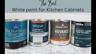 Best WHITE PAINT for Kitchen Cabinets 4 product tested [upl. by Alleb697]