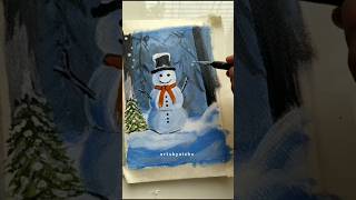 Diy snow 🌨️ man drawing ideas 💡😁 ॥ Cold 🥶 sesan drawing ॥viralvideos shortvideo snowman art [upl. by Adla161]