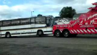 Leyland Tiger getting towed away by M8 Recovery [upl. by Bornie]