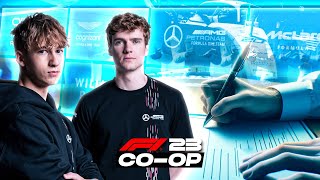 NEW TEAMS  F1 23 Co Op Career 12 [upl. by Aihsaei]