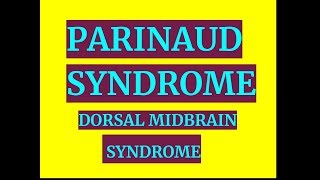 Parinauds syndrome dorsal midbrain syndrome [upl. by Tzong]