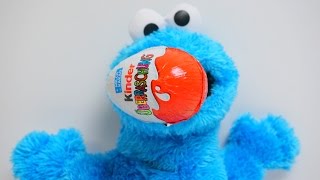 3 Kinder Surprise EGGs amp 3 Kinder Joy amp Funny Blue Cookie Monster [upl. by Noah]