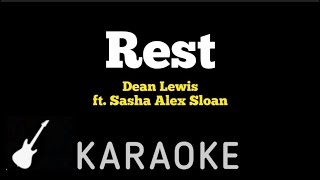 Dean Lewis  Rest  Karaoke Guitar Instrumental ft Sasha Alex Sloan [upl. by Borer]