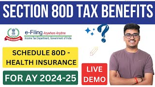 How to Fill Schedule 80D in ITR  Health Insurance 80D Tax Benefits [upl. by Macmahon716]