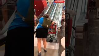 target walmart shopping cart escalatorescalator for shopping cart😱👌fact in hindi shots tranding [upl. by Ahsiled]