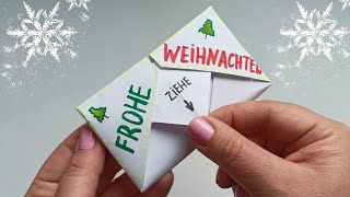 DIY Überraschungskarte basteln für Weihnachten🎄Weihnachtskarten basteln 2024 Bastelideen [upl. by Eniawed123]