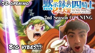 INSANE ANIMATION  SEVEN DEADLY SINS FOUR KNIGHTS OF THE APOCALYPSE SEASON 2 OPENING REACTION [upl. by Trevah]