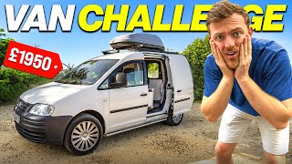 24hr Campervan Challenge in Tiny VW Caddy its so small [upl. by Lanahtan]