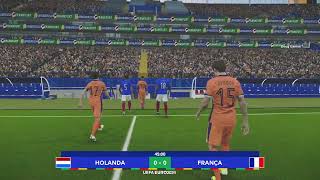 Nederland vs Frankrijk  UEFA Euro 2024  PES 2021 [upl. by Mcmillan]