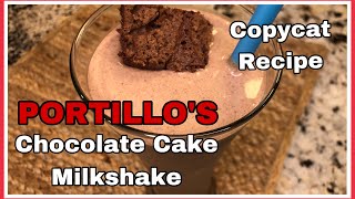 Portillo’s Chocolate Cake Milkshake  Chocolate Cake Shake Copycat Recipe  Desi Kitchen USA  2022 [upl. by Esdnyl]