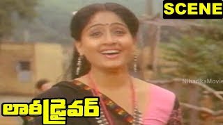 BalaKrishna  Vijayashanti Engagement Scene  Lorry Driver Scene [upl. by Garibold323]