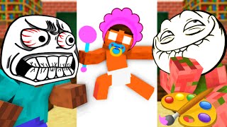 Monster School  DRAWING CHALLENGE 4  Minecraft Animation [upl. by Edlihtam]