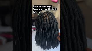 Faux locs on dreadlocks locjourney fauxlocs starterlocs easylocs [upl. by Areit625]