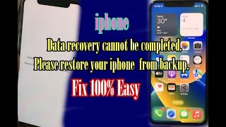 iphone quotData recovery cannot be completed Please restore your iphone from backupquot Fix 100 easy [upl. by Lucila]