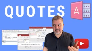 How to Use Double and Single Quotes in MS Access Queries [upl. by Assennej]
