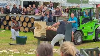 More woodchopping action at the Royal Welsh Show 2024 [upl. by Rezal772]