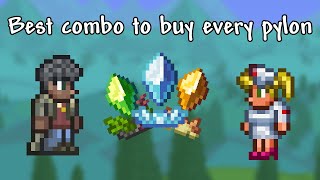 Easiest way to get every pylon  Terraria 14 Journey end [upl. by Dami]