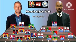 Hansi Flick vs Guardiola  Barcelona vs Man City 4231 vs 4141 Formations  Squad Update [upl. by Natsuj368]