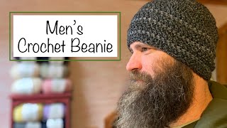 Men’s Crochet Beanie  Men’s Crochet Hat  Crochet Hat  Crochet Beanie [upl. by Loma]