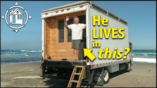 His secret beach house is inside a box truck [upl. by Furie]