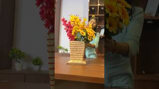 Creative Flower Vase Craft using Match Sticks short reel viral youtubeshort trending diycrafts [upl. by Terrej789]