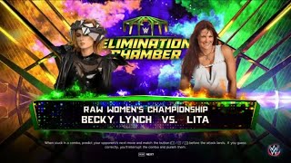 WWE Elimination Chamber 2022 Raw Womens Championship  Becky Lynch c vs Lita [upl. by Liris]